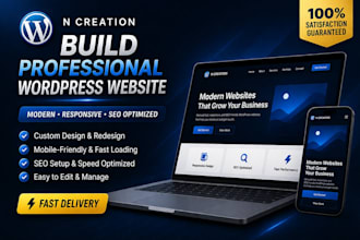 create wordpress site, develop custom wordpress,