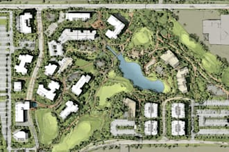 architectural mapping , site analysis, masterplan, real estate map, site plan