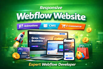 develop figma to responsive webflow website with cms ecommerce expert