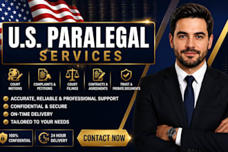 be your paralegal for drafting motion, complaints, lawsuit