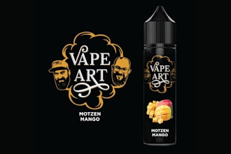 awesome label design vape, wine, beer, food and etc