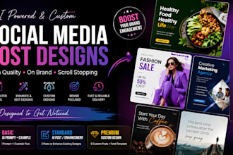 create ai social media posts, prompts, and custom designs