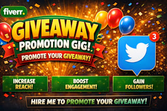promote your giveaway on blog and x