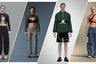 make 3d virtual garment, fashion design mockups with clo 3d