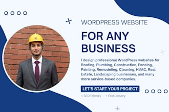 design your service based business wordpress website