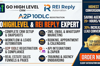 gohighlevel expert rei reply automation ghl funnels spintax real estate website