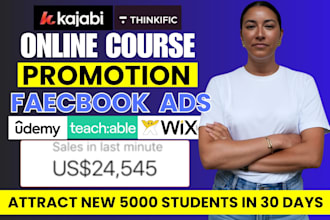 do kajabi online course promotion udemy thinkific course marketing