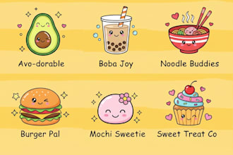design cute chibi art, kawaii logo or sticker patch for you