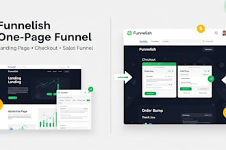 design a funnelish sales funnel, landing, advertorial page, expert developer gig