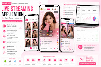 develop live streaming application like bigo and tango and mango live
