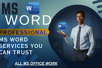 do provide professional ms word services as an expert