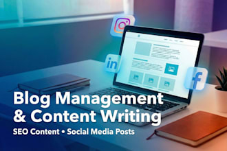 manage your blog, write SEO blogs and social media content