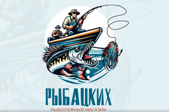 design outstanding fisherman mascot logo design for you in 24 hours