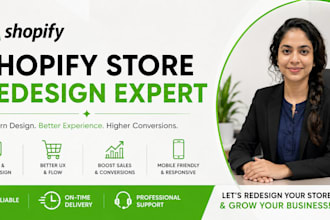 redesign and set up your shopify store ready for launch