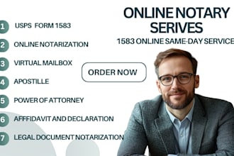 do same day online notarization, sign stamp legal documents usps 1583, irs