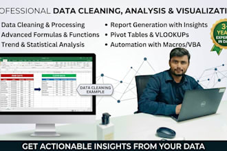 do excel data cleaning, deduplication, and data analysis