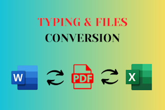 convert PDF to word and type handwritten documents