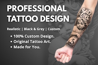 design custom tattoo designs in a unique artistic style