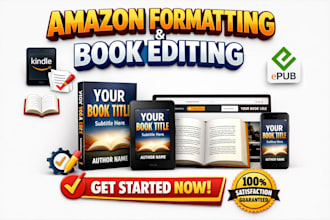 edit and format your book for amazon kdp, design professional amazon book cover