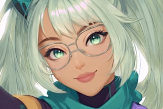 draw a professional anime illustration