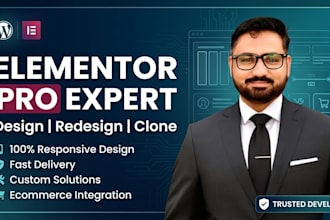 design, redesign, or clone wordpress website as an elementor pro expert