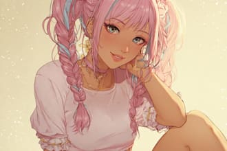draw a professional anime illustration