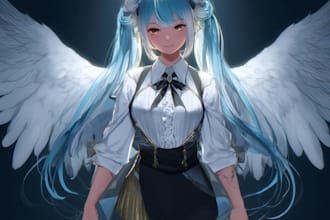 draw a professional anime illustration