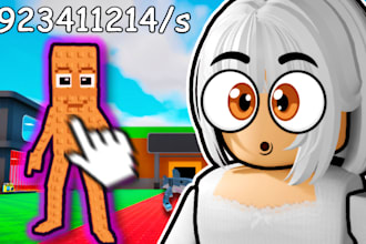 make a cartoony roblox thumbnail for youtube and game art