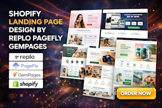 build, fix and optimize shopify landing page, shopify homepage, product page