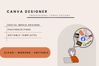 design professional canva graphics, templates and videos
