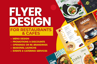 design high converting flyers for restaurants and cafes
