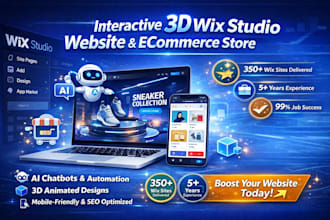design interactive 3d wix studio website, wix studio store, wix studio, wix site