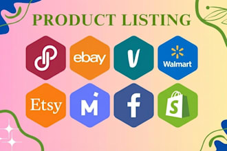 do product listing on poshmark, whatnot, depop, mercari, vinted and ebay