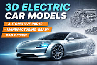 design 3d electric car models 3d vehicle panel 3d automotive cad parts rendering