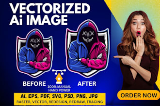 vectorize logo fix ai images prepare print ready designs