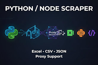 scrape websites using python or nodejs