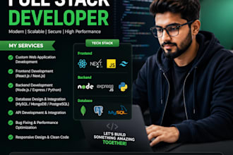 build a custom full stack website with react, node js, and python