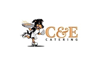 design dog roller skates catering company logo