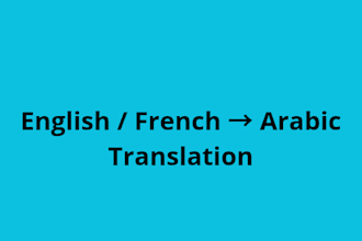 translate simple texts from english or french to arabic