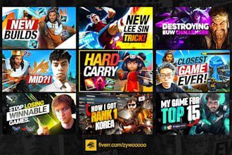 design a unique league of legends thumbnail
