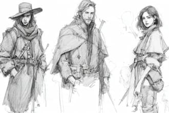 draw character design in sketch