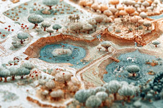 create a detailed watercolor map illustration