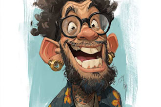 do a funny caricature with my style