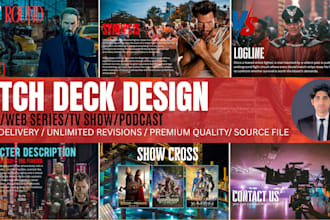 create a professional pitch deck for films podcasts and web series