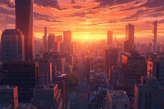 draw anime background and environment art