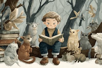hand draw childrens book illustration