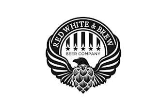 make glamorous iconic logo for american themed microbrewery