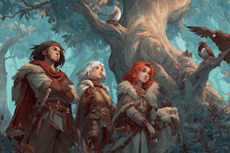 create epic fantasy dnd rpg character art for your hero or villain