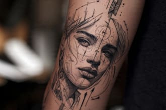 create a personalised tattoo sketch for you