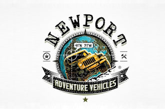 create automotive brand logo for newport adventure vehicles